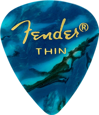Fender©351 Medley Médiators en celluloïd pour Guitare et Basse Couleurs variées Set de 12 Medium 
