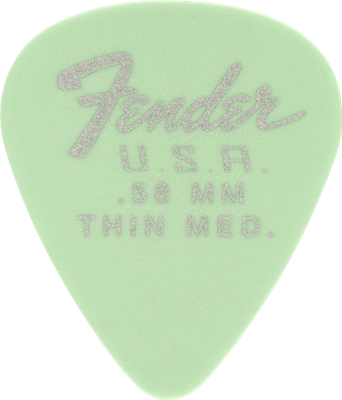 Fender Médiator 351 Shape, Dura-Tone .58, Surf Green (12)