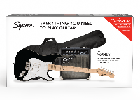 Squier, Sonic™ Stratocaster® Pack, Maple Fingerboard, Black, Gig Bag, 10G - 230V