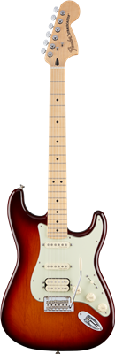 Fender, Deluxe Stratocaster® HSS, Maple Fingerboard, Tobacco Sunburst