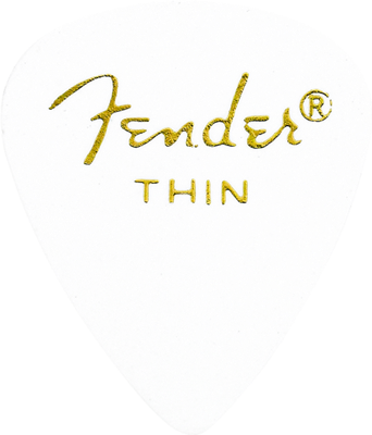 Fender Médiator 351 Shape, White, Thin (144 pièces)