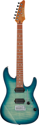 Ibanez, Guitare Électrique AZ24S1F Transparent Turquoise Burst