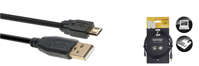 Câble USB 2.0, Série N - micro USB B mâle / USB A mâle