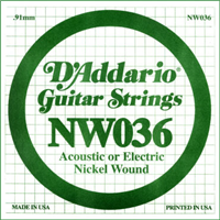 Corde D'Addario Filet Rond Nickel 036