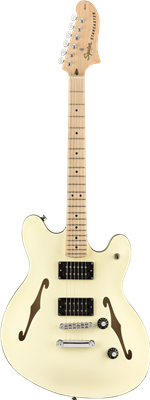 Squier, Affinity Series™ Starcaster®, Maple Fingerboard, Olympic White