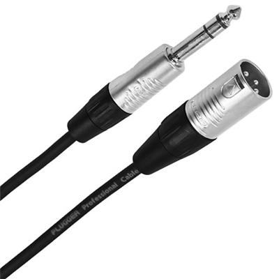 Plugger Touring, Câble XLR mâle 3b - Jack mâle stéréo 1m