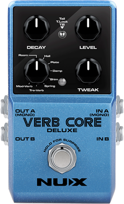 Nux, Pédale Reverb VERBCORE 8 modes
