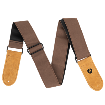 Prodipe, Sangle 50mm POLYESTER | MARRON doublée - Support Cuir Daim