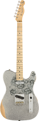 Fender, Brad Paisley Road Worn Telecaster®, Maple Fingerboard, Silver Sparkle