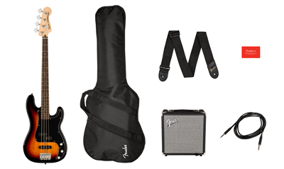 Squier, Affinity Series™ Precision Bass® PJ Pack, Laurel Fingerboard, 3-Color Su