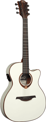 Lâg, Tramontane 118, Auditorium slim cutaway electro ivory