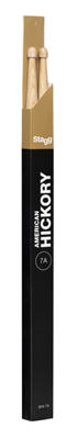 Paire de Baguettes Hickory, série V /7A - Pointe en Bois
