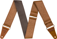 Fender Tooled Leather Guitar Strap, 2", Brown