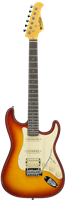 Prodipe, Guitare électrique ST93 HSS Aulne Flamé, Tea Burst