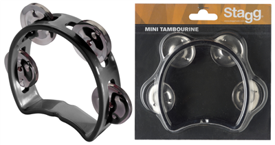 Mini tambourin en plastique avec 4 cymbalettes