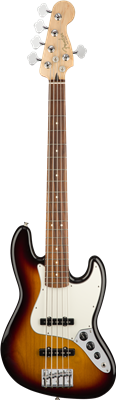 Fender, Player Jazz Bass® V, Pau Ferro Fingerboard, 3-Color Sunburst