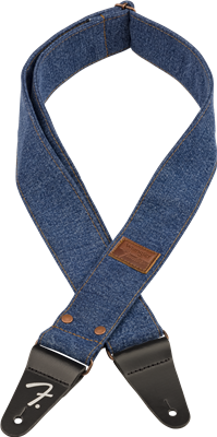 Fender, Sangle x Wrangler® Riveted Denim Strap, Indigo