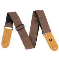 Prodipe, Sangle 50mm POLYESTER | MARRON doublée - Support Cuir Daim