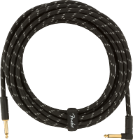 Fender Deluxe Series Instrument Cable, Straight/Angle, 18,6', Black Tweed
