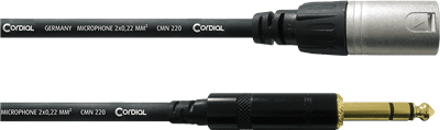 Cordial, Câble audio stéréo XLR mâle/jack mâle stéréo 6 m