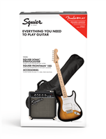 Squier Sonic® Stratocaster® Pack, Maple Fingerboard, 2-Color Sunburst, Gig Bag,