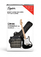 Squier, Sonic™ Stratocaster® Pack, Maple Fingerboard, Black, Gig Bag, 10G - 230V