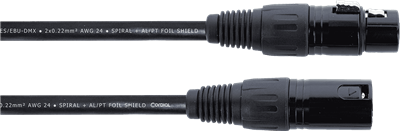 Cordial, Câble DMX XLR 3 points 3 m