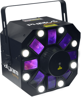 Algam Lighting, Projecteur Led Laser 8 têtes rotatives multifonction