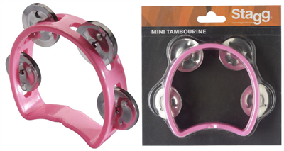 Mini tambourin en plastique avec 4 cymbalettes