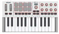 Akai Professional, Clavier-maître PMKMINI USB 25 mini touches, 8 pads, blanc