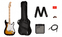 Squier Sonic® Stratocaster® Pack, Maple Fingerboard, 2-Color Sunburst, Gig Bag,