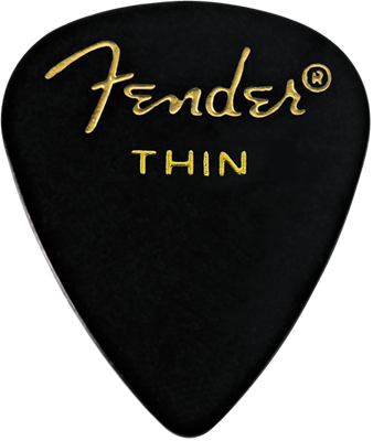 Fender Médiator 351 Shape, Black, Thin (144)