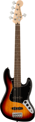 Squier, Affinity Series™ Jazz Bass® V, Laurel Fingerboard, Black Pickguard, 3-Co