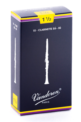 Anches Vandoren Clarinette Sib force 1.5  la boite de 10