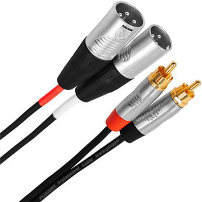 Plugger Touring, Câble Bretelle XLR Mâle 3b - RCA Mâle 3m