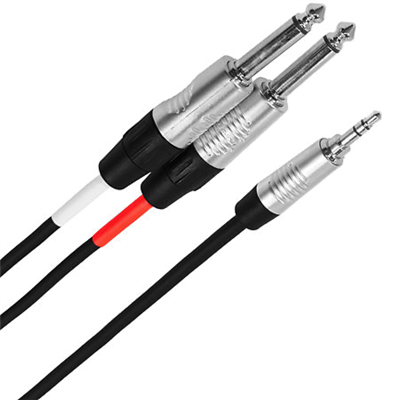 Plugger Touring, Câble Y Mini Jack Mâle Stéréo - Jack Mâle Mono 3m