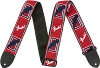 Fender® 2" Monogrammed Strap, Red/White/Blue