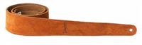 Guitar Strap, Honey, Embroidered Suede, 2.5"