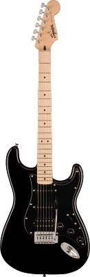 Squier, Sonic™ Stratocaster® HSS, Maple Fingerboard, Black Pickguard, Black