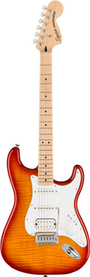 Squier, Affinity Series™ Stratocaster® FMT HSS, Maple Fingerboard, White Pickgua