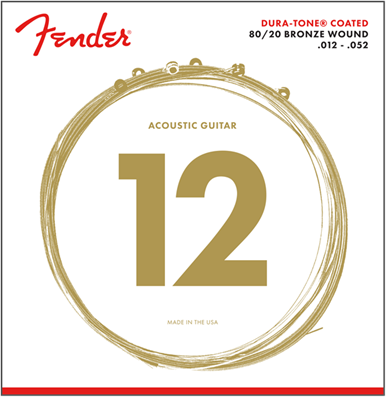 Cordes Acoustiques Dura Tone Coated 80/20 Fender 12-52 880L
