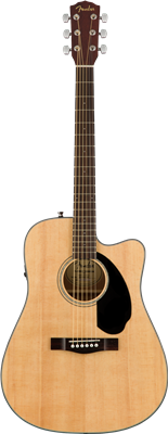 Fender, CD-60SCE Dreadnought, Walnut Fingerboard, Natural