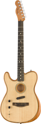 Fender, American Acoustasonic® Telecaster®, Left-Handed Ebony Fingerboard, Natur