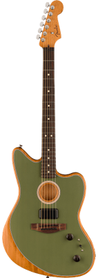 Fender, Acoustasonic Player Jazzmaster®, Rosewood Fingerboard, Antique Olive