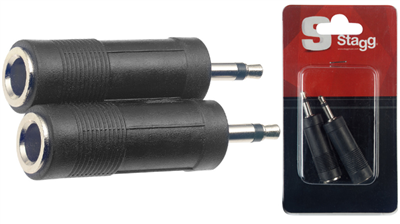 Adaptateur JACK fem./ mini JACK mâle - 2 pcs sous blister