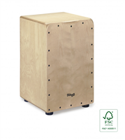 Cajón de taille standard en bouleau avec plaque de frappe de couleur naturelle