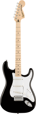 Squier, Affinity Series™ Stratocaster®, Maple Fingerboard, White Pickguard, Blac