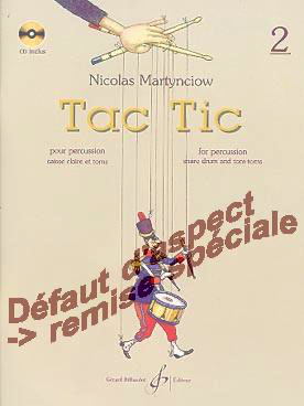 Tac-Tic 2 - Débuter la percussion CC et toms de N. Martynciow - Ed. Billaudot