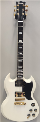 Marceau, Guitare électrique SG Guitare 61 Blanche Ebony