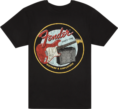 Fender, Fender® 1946 Guitars & Amplifiers T-Shirt, Vintage Black, L